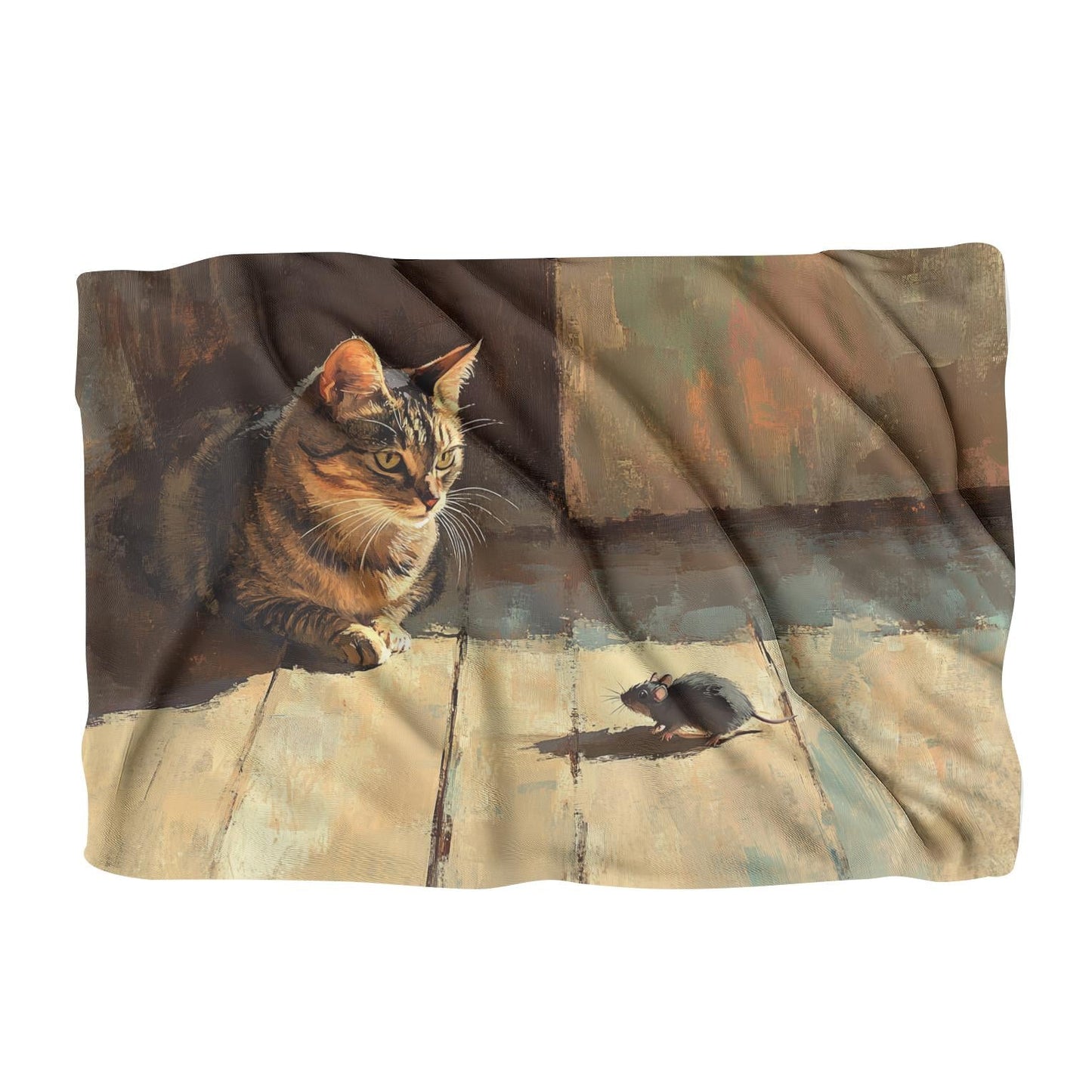 Rooftop Cat's Curious Blanket