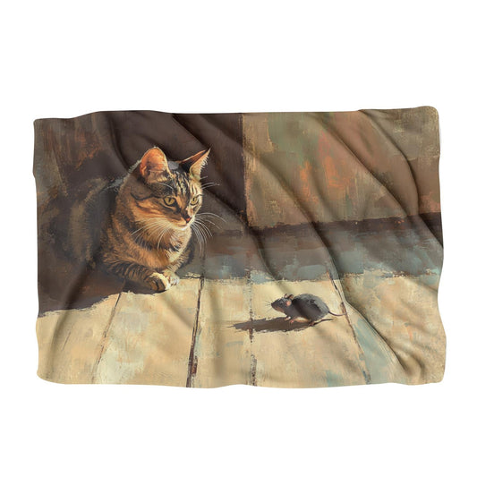 Rooftop Cat's Curious Blanket