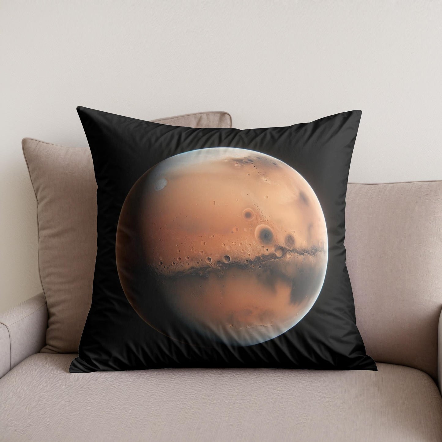 Mars' Nocturnal Mystery Cotton Cushion