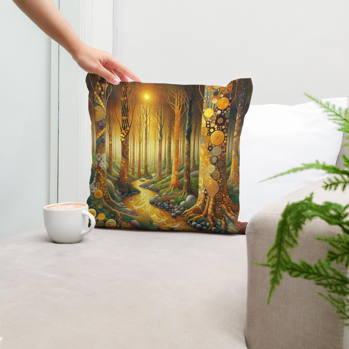 Enchanted Magical Forest Cotton Cushion