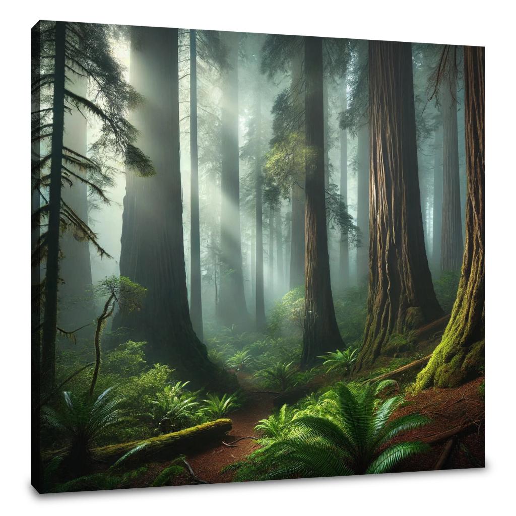 Mystical Redwood Grove Canvas