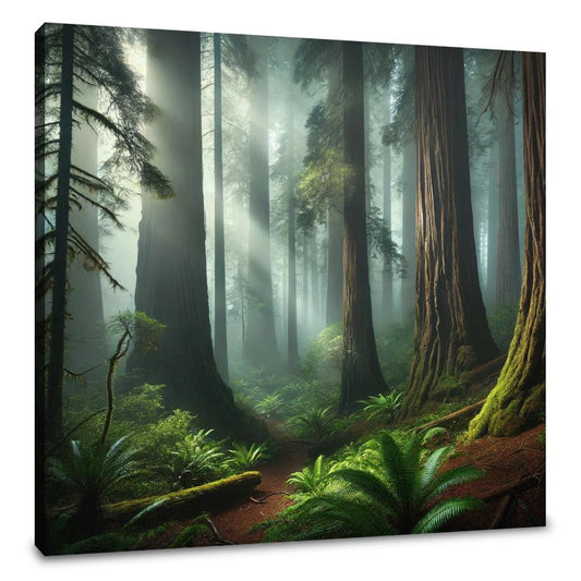 Mystical Redwood Grove Canvas