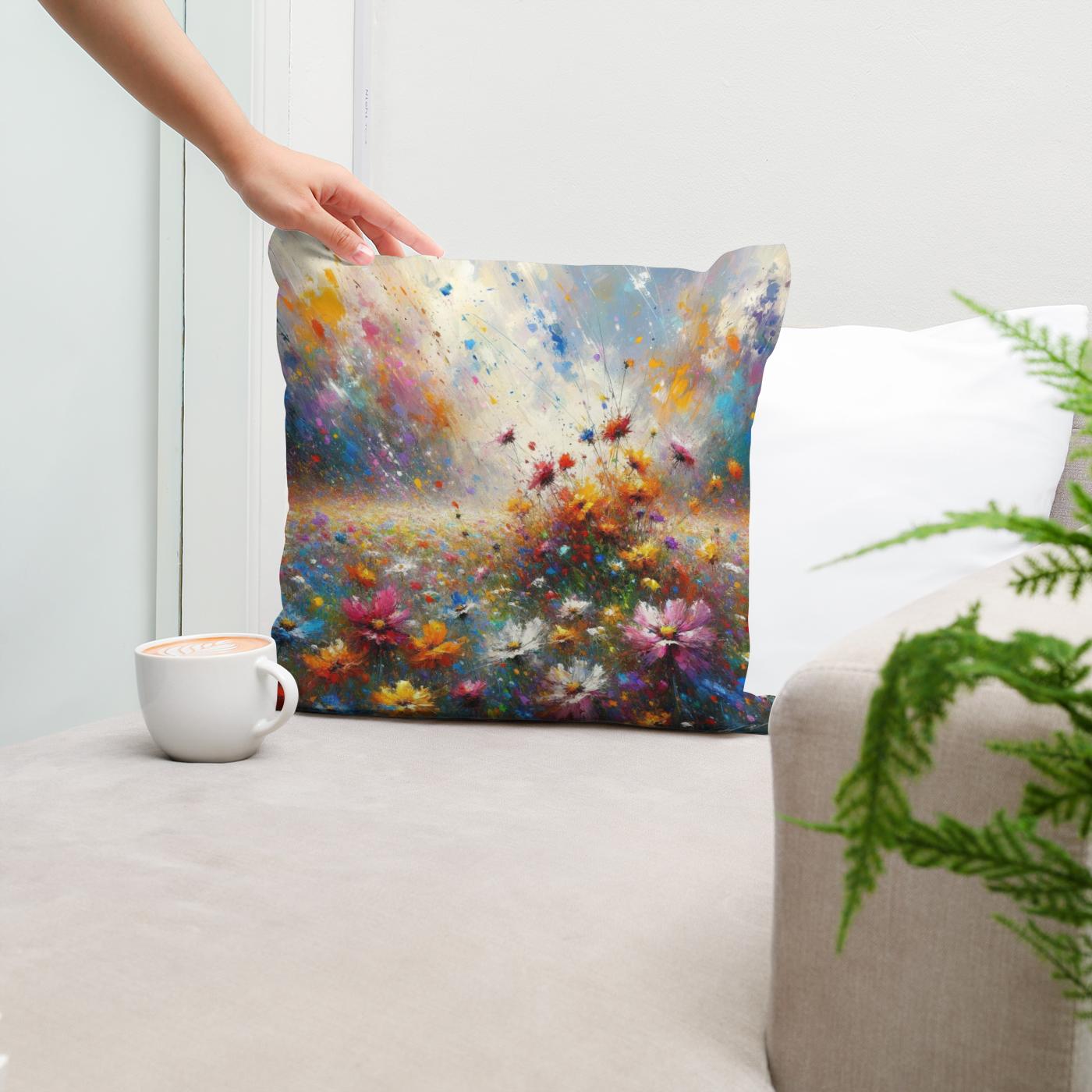 Wildflower Exuberance Cotton Cushion