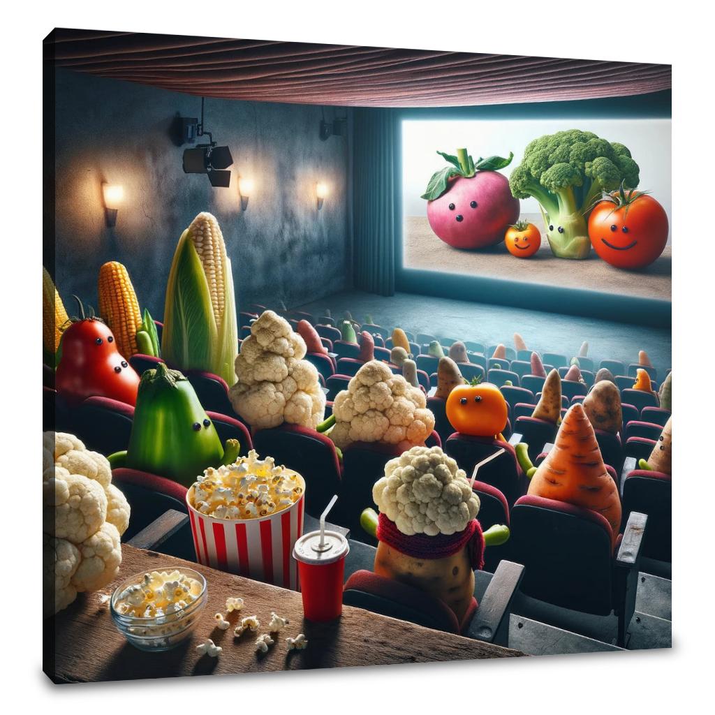 Veggie Cinema Night Canvas