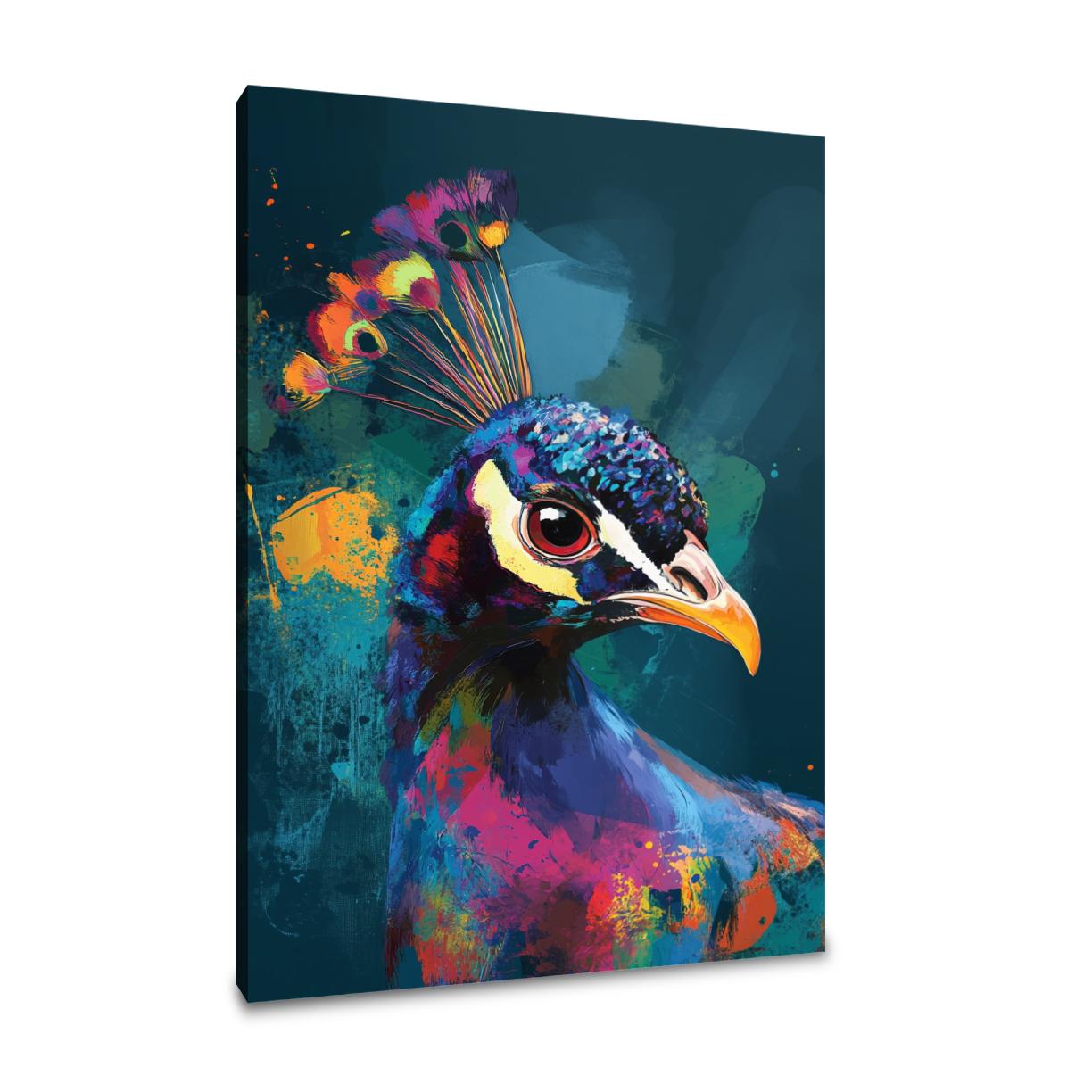 Peacock Radiance Canvas