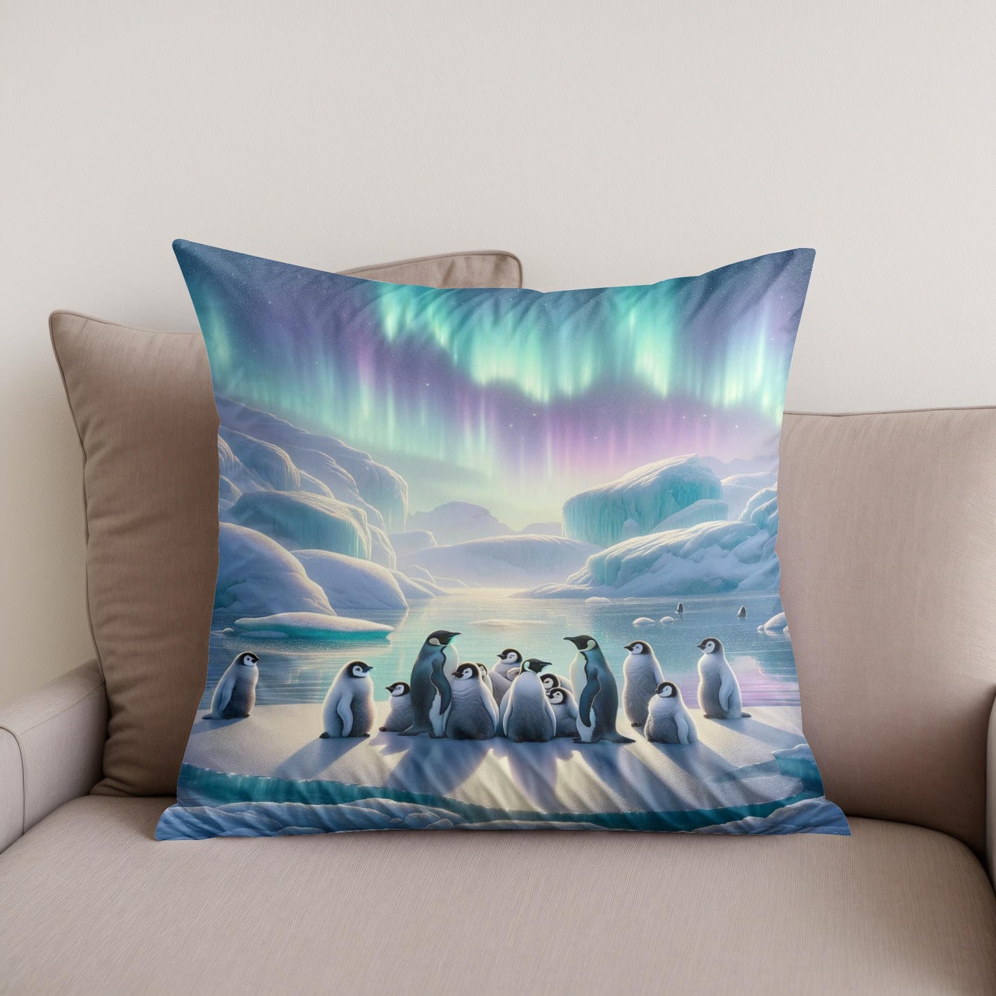 Polar Whispers Cotton Cushion