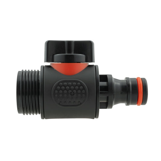 In Line Soft Touch Valve 3/4" BSPM to Male Black