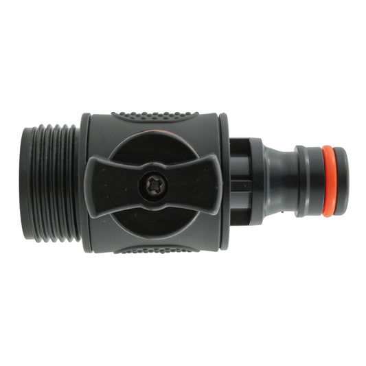 In Line Soft Touch Valve 3/4" BSPM to Male Black
