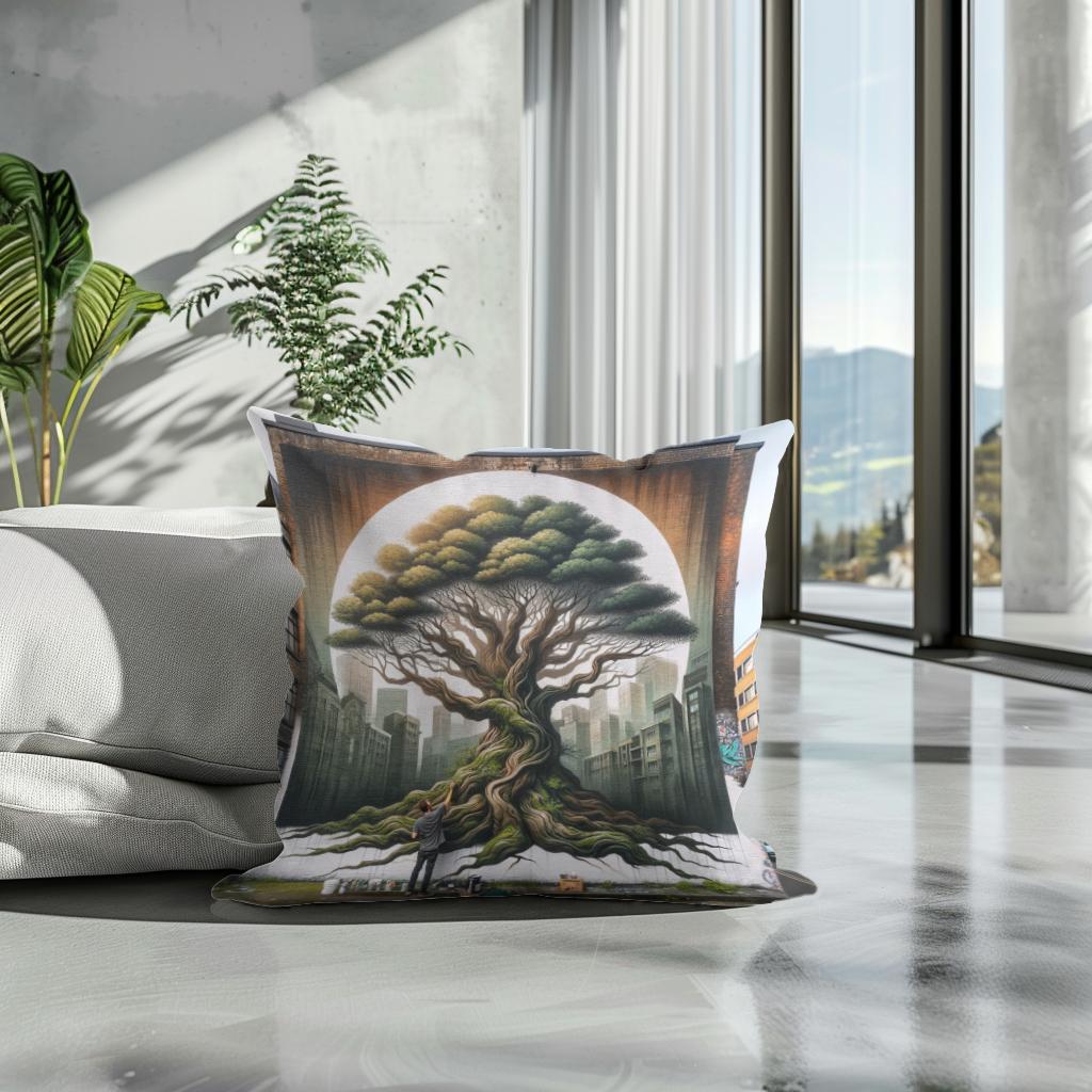 Graffiti Harmony Cotton Cushion