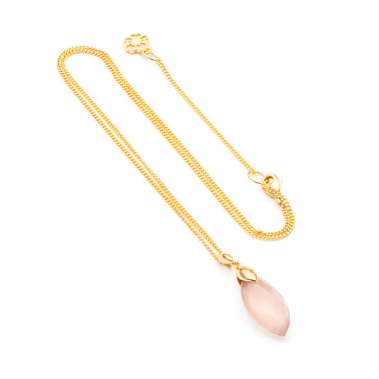 Hera Classic Necklace Pink Chalcedony