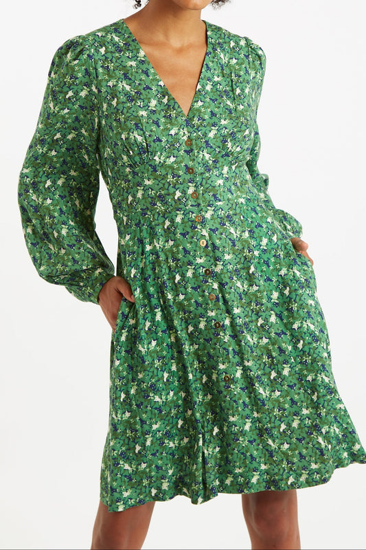 Louche Hedi Cat Camo Long Sleeved Mini Dress