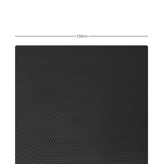 Hex PVC Rubber Mats - Black 1.5m Wide - Sold By The Metre