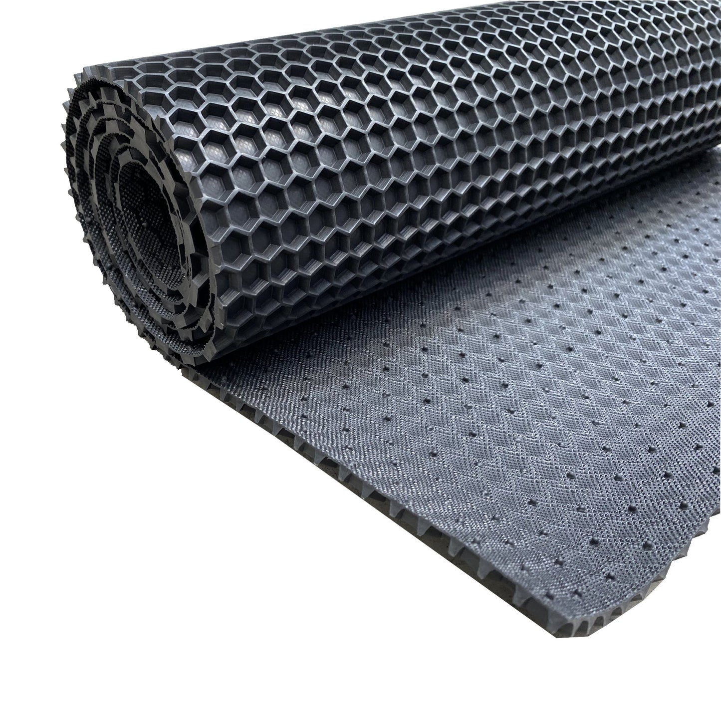 Hex PVC Rubber Mats - Black 1.5m Wide - Sold By The Metre