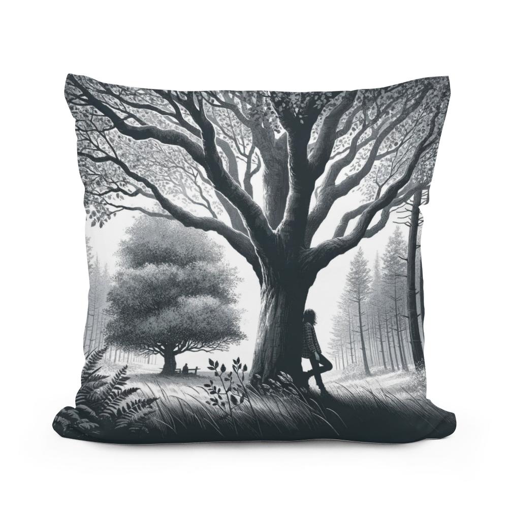 Silver Silhouettes Unite Cotton Cushion