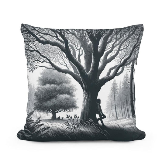 Silver Silhouettes Unite Cotton Cushion