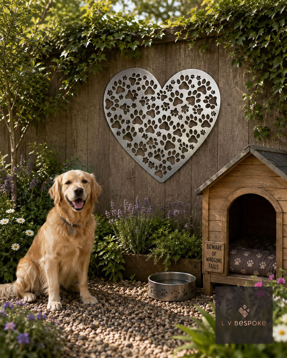Heart and Fairy Garden Wall Art