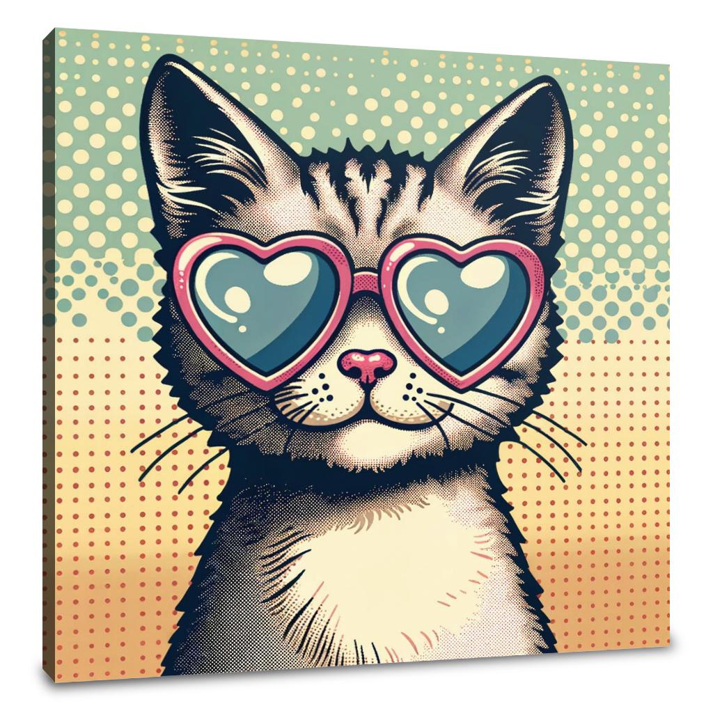 Cat Heart Canvas