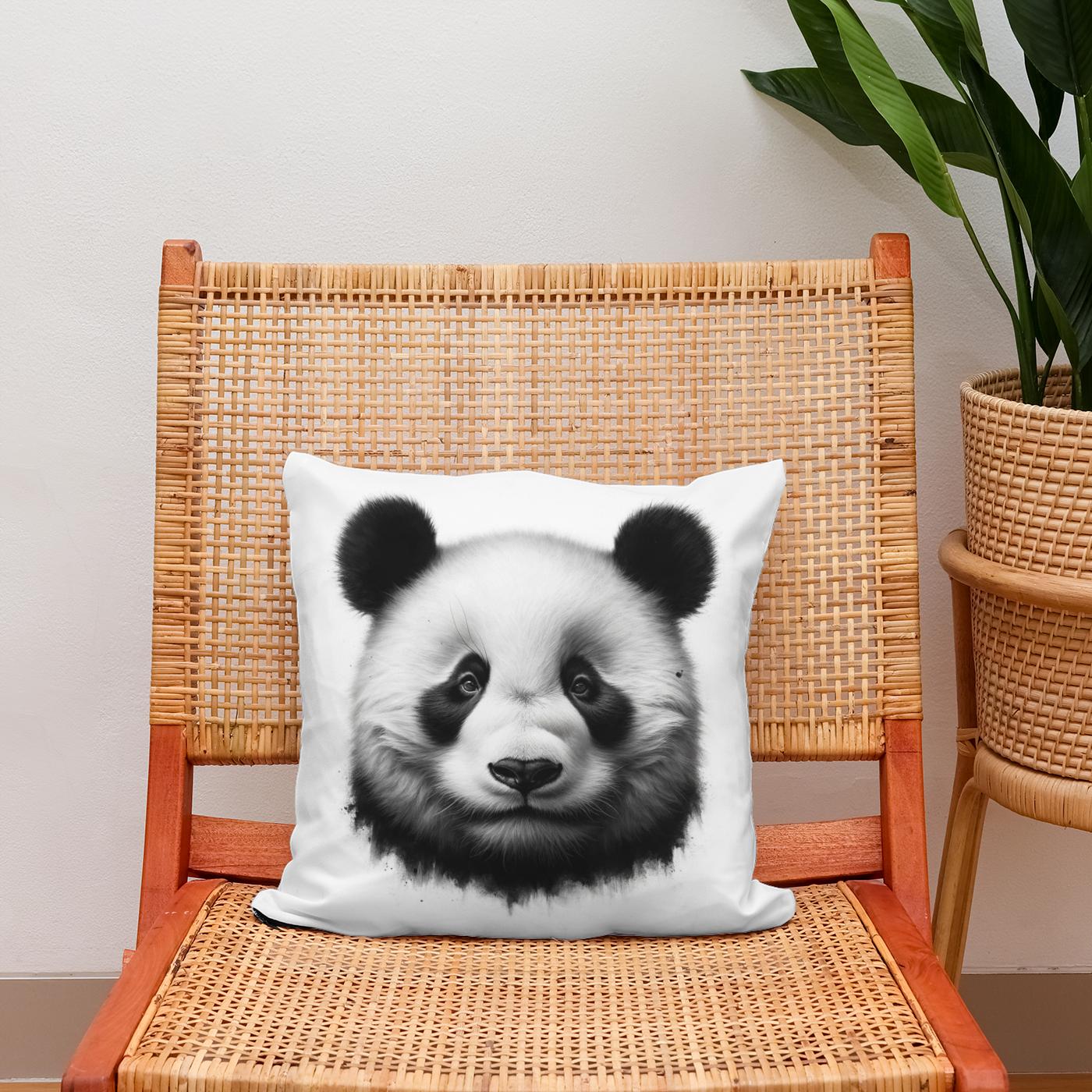 Emotive Panda: Captured Grace Cotton Cushion