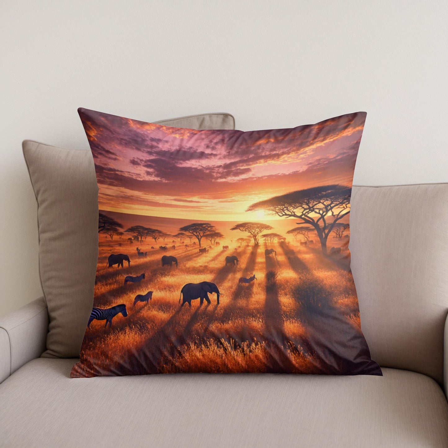 Golden Savannah Cotton Cushion