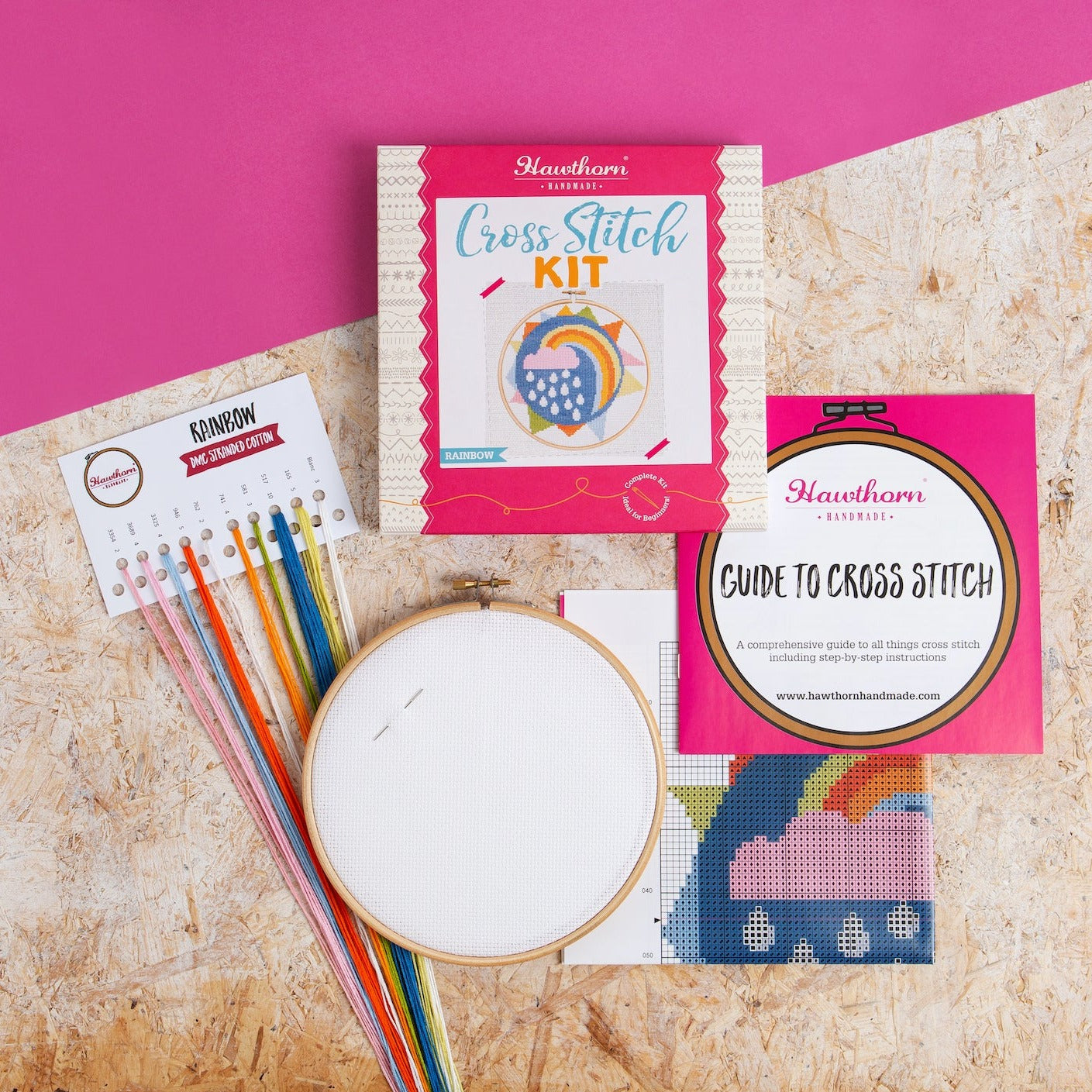 'Rainbow Finch' Bird Cross Stitch Kit for Beginners