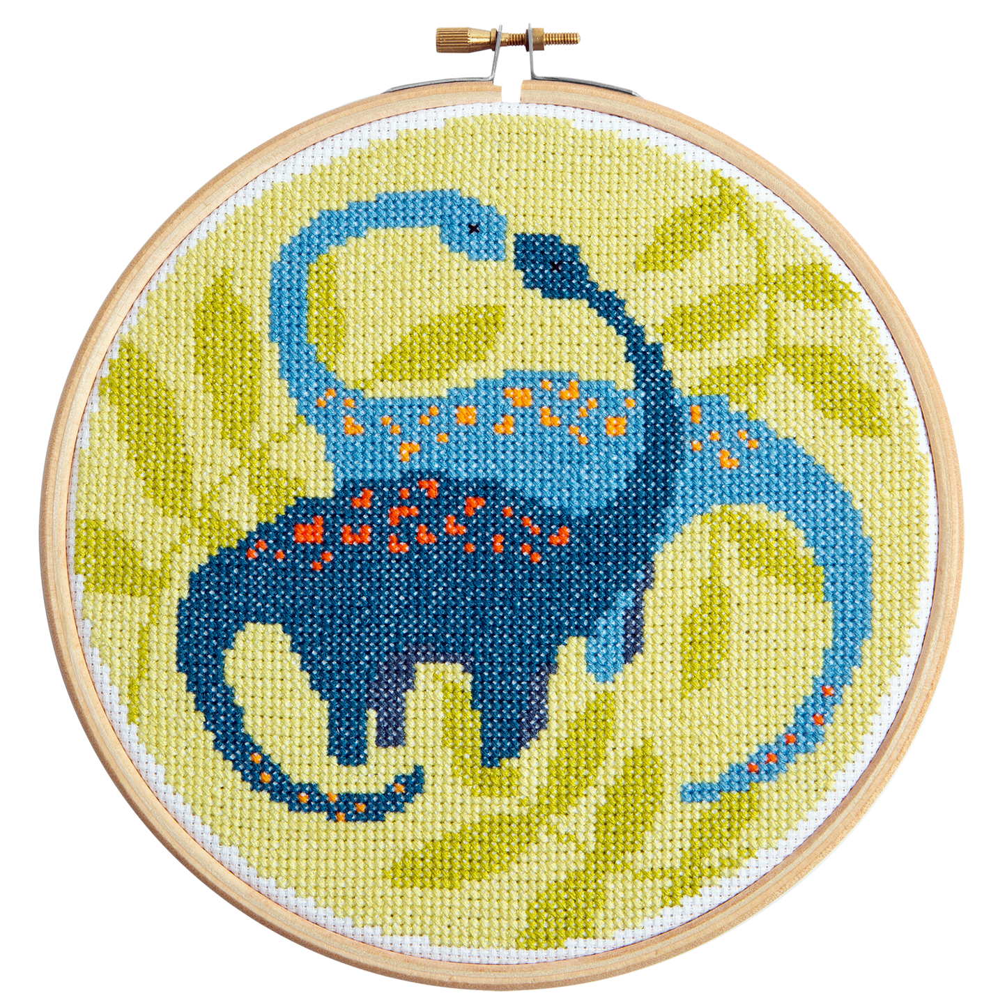 'Diplodocus' Dinosaur Cross Stitch Kit for Beginners