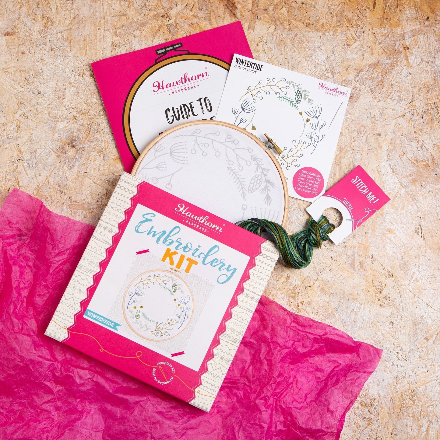 'Wintertide' Festive Wreath Embroidery Kit for Christmas