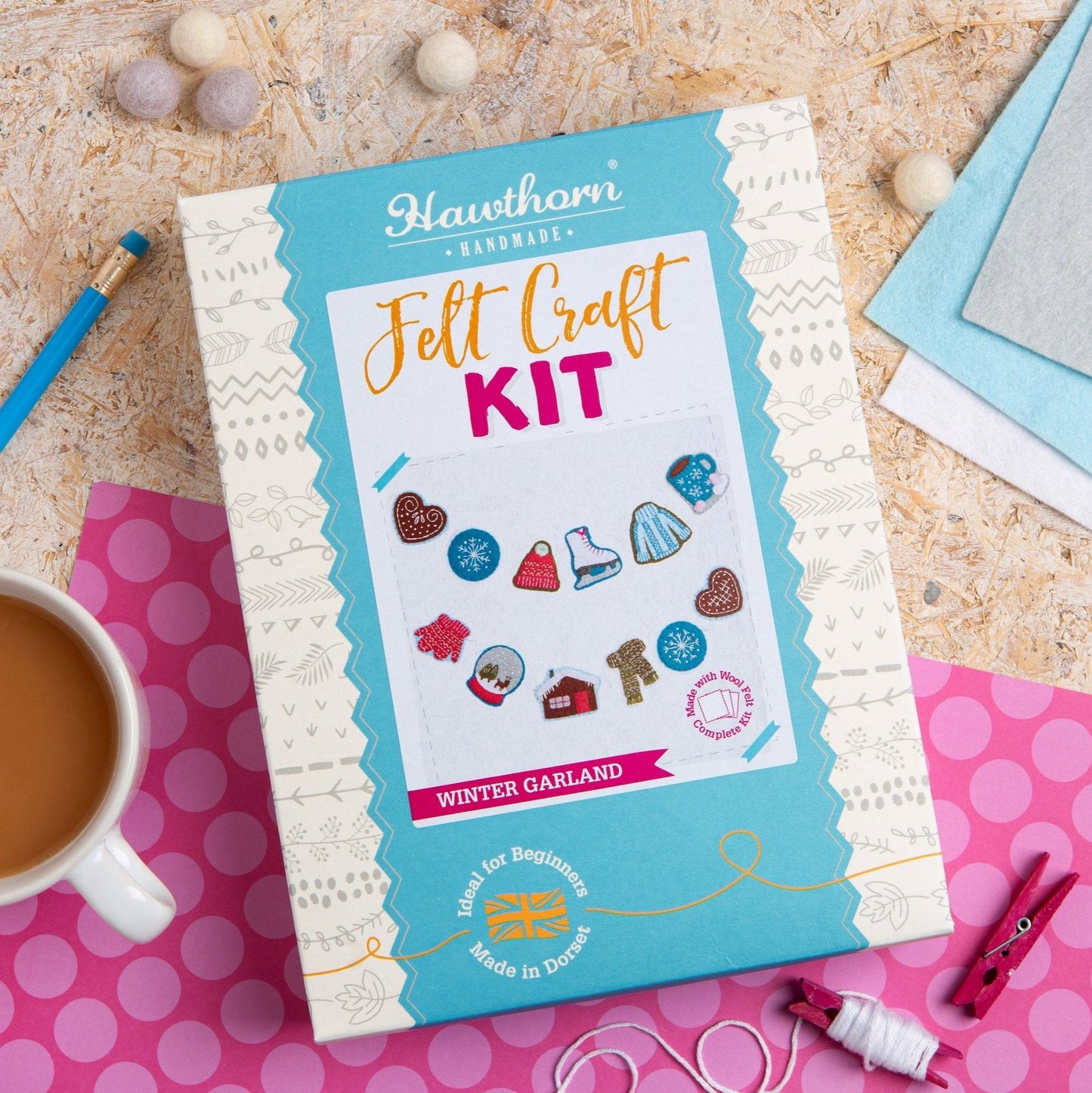 'Winter Garland' Festive Felt Craft Kit for Beginners