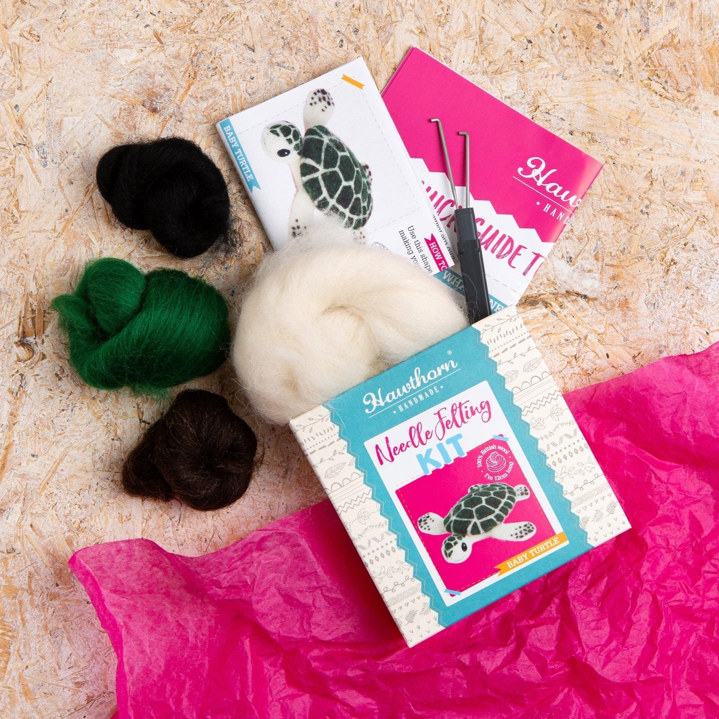Baby Sea Turtle Needle Felting Kit for Beginners