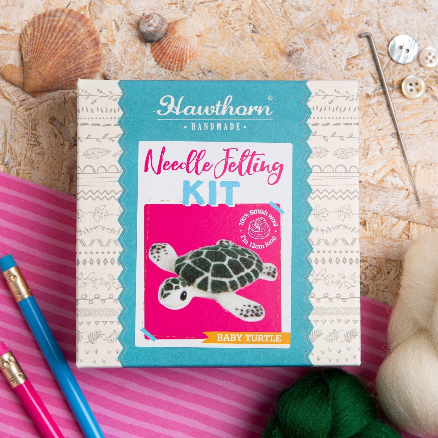 Baby Sea Turtle Needle Felting Kit for Beginners