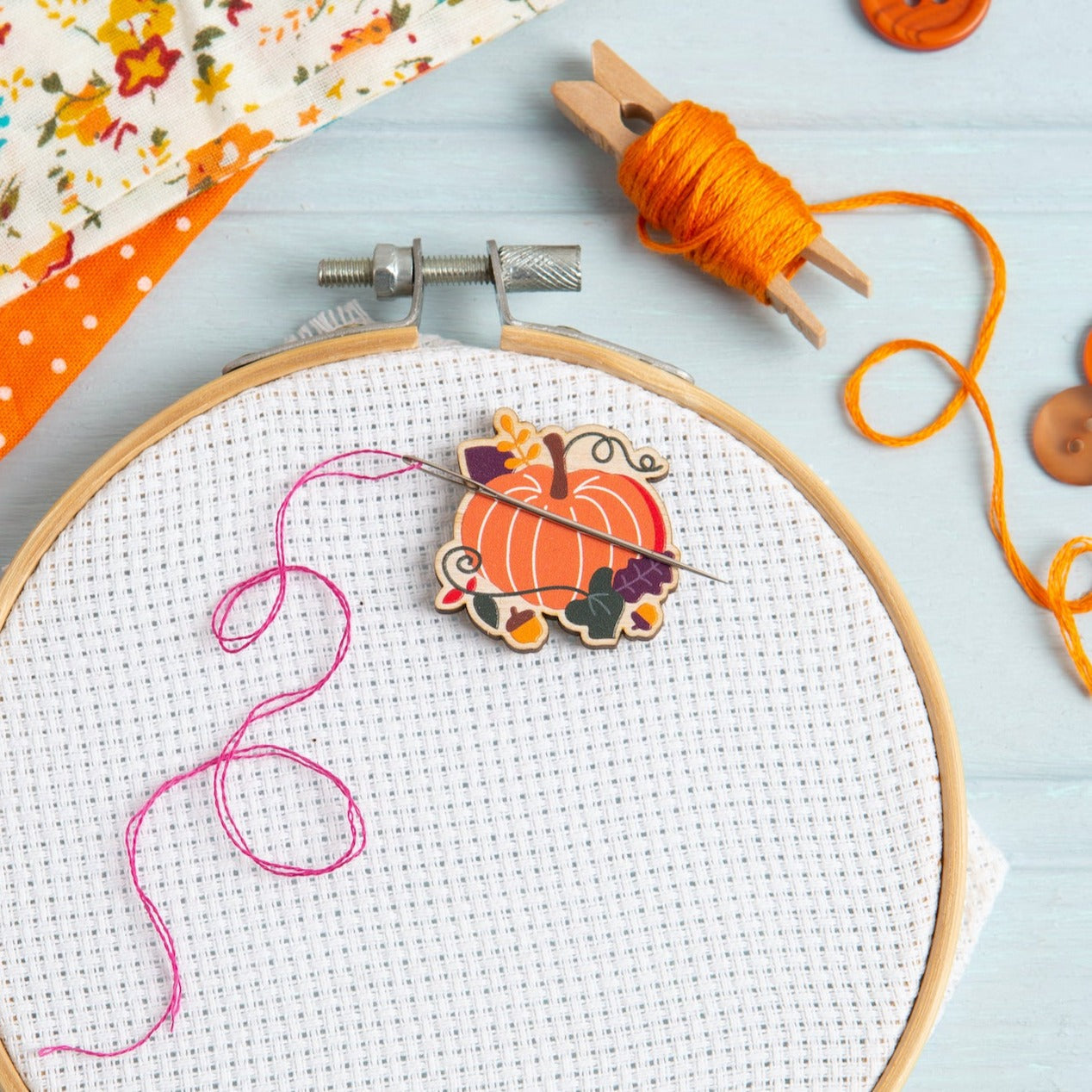 Pumpkin Magnetic Needle Minder