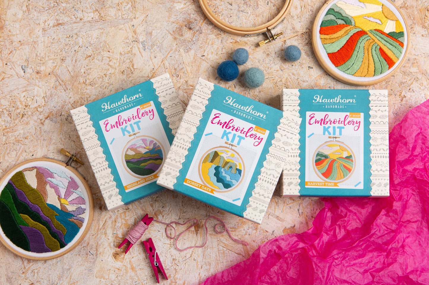 'Highland Hike' Scottish Highlands Mini Embroidery Kit