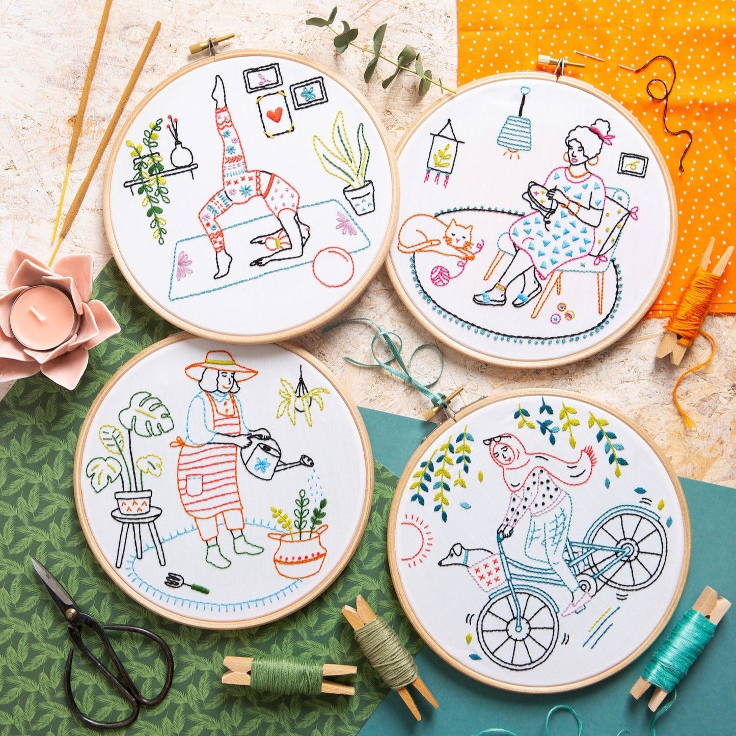 'Relax' Stitching Embroidery Kit for Beginners