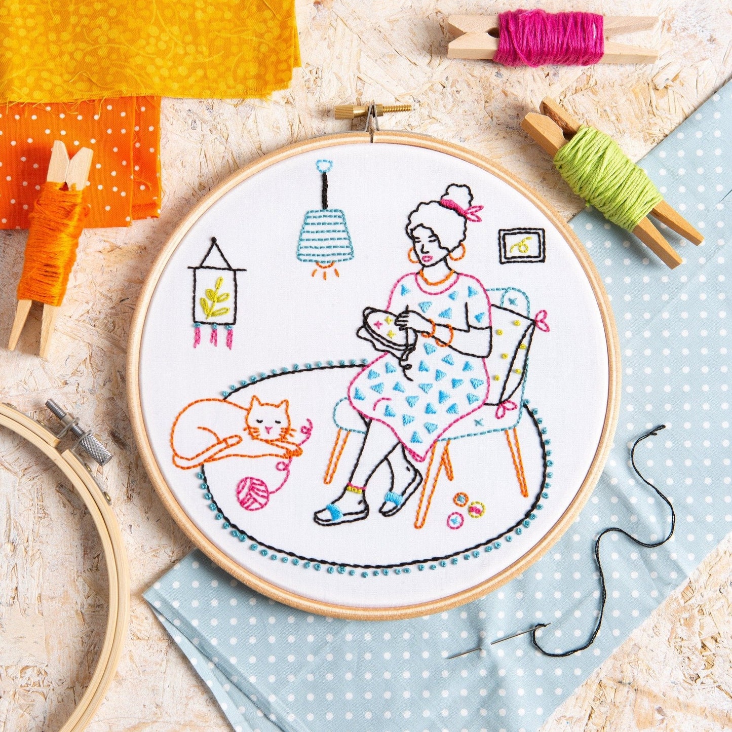 'Relax' Stitching Embroidery Kit for Beginners