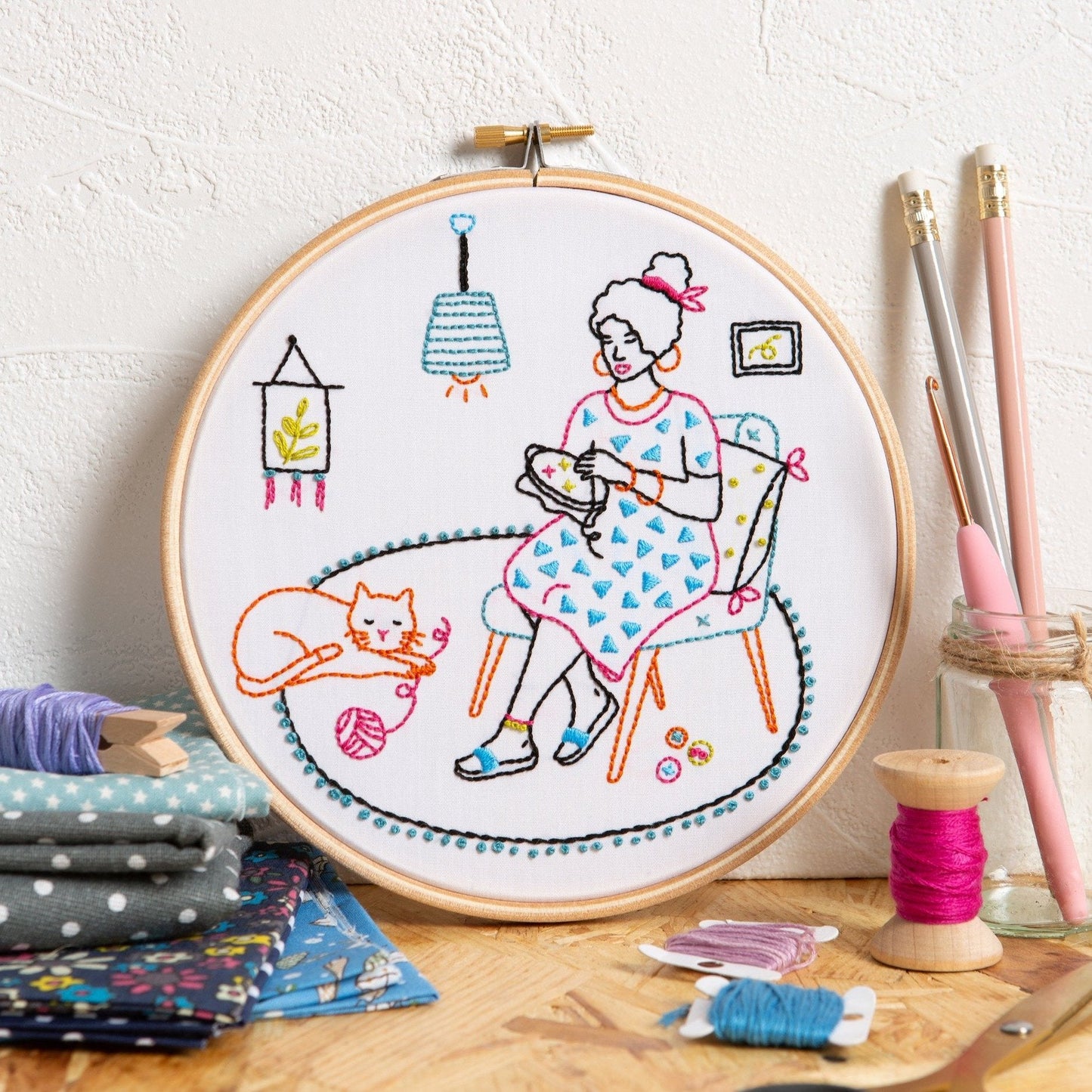 'Relax' Stitching Embroidery Kit for Beginners