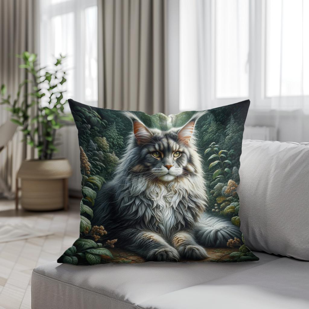 Majestic Maine Coon Cotton Cushion