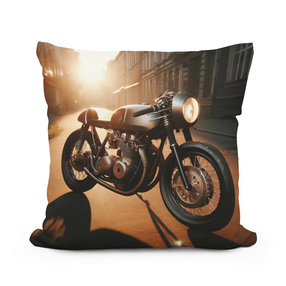 Sunset Café Racer Cotton Cushion