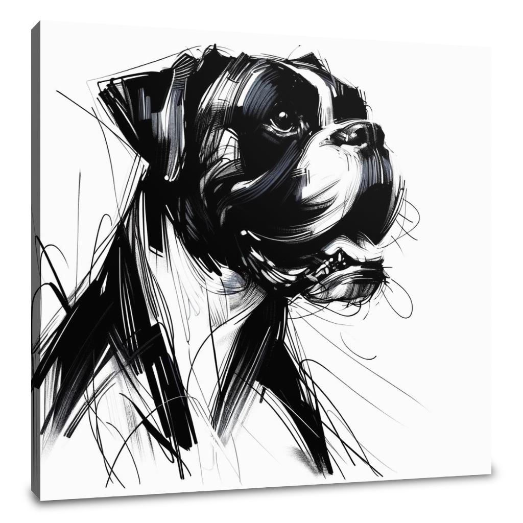 Echoes of Expression Emotional Boxer Canvas