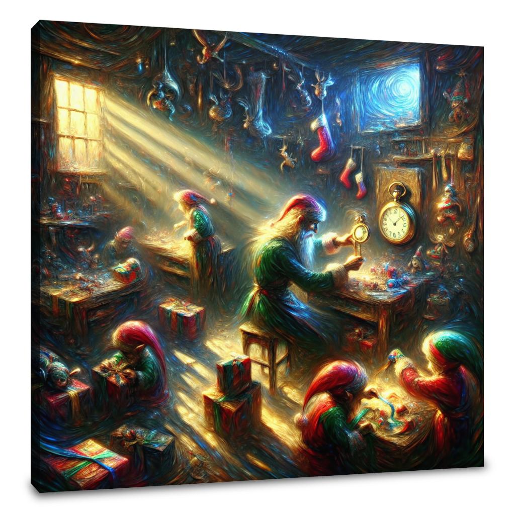 Santa's Midnight Countdown Canvas