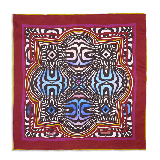 Abstract Fuschsia Pocket Square
