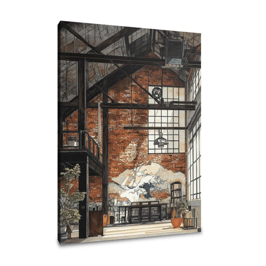 Industrial Loft Serenity Canvas