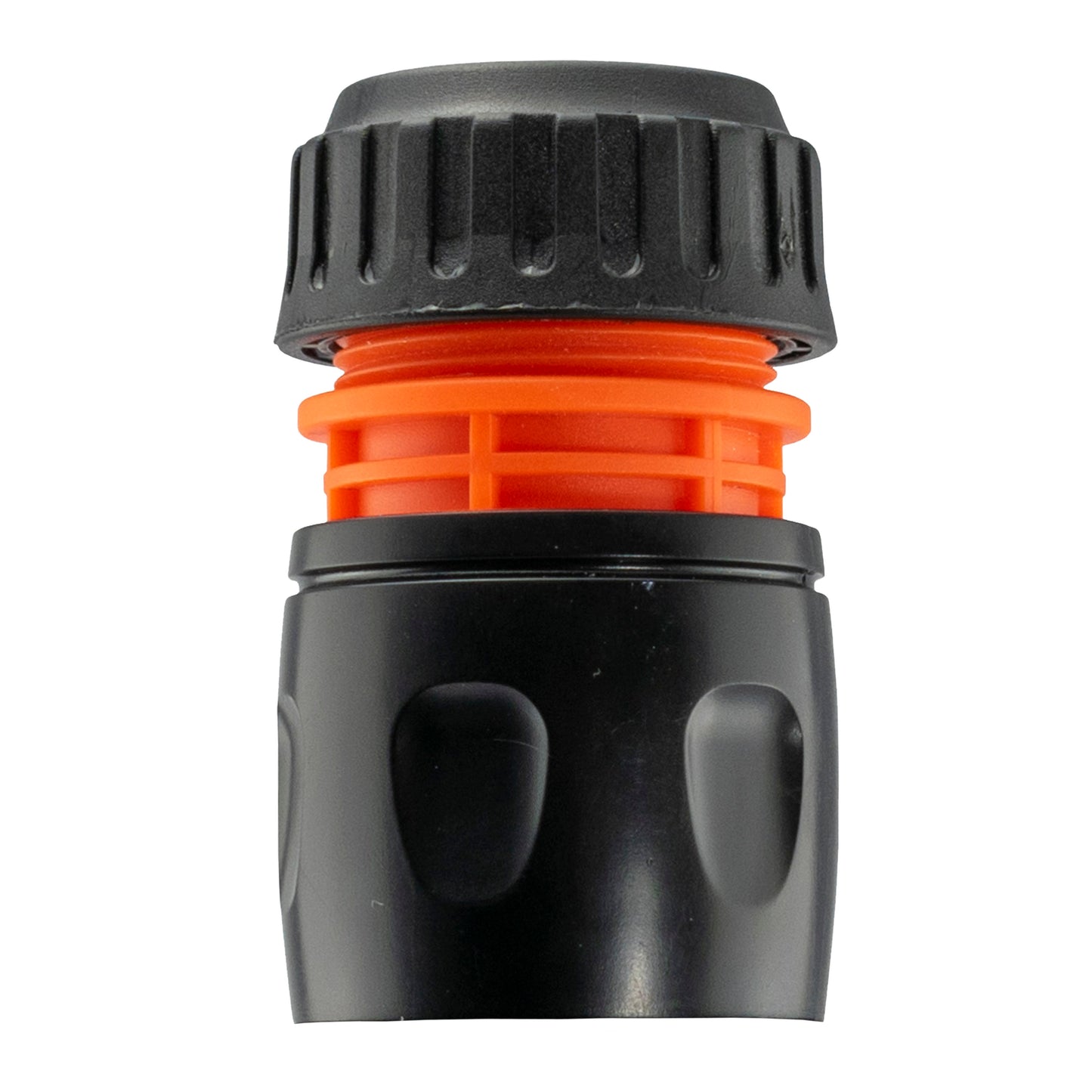 IBC 2” S60X6 Cap with BSPF Thread-Quick Connect Male Valve and Hose Connector Black