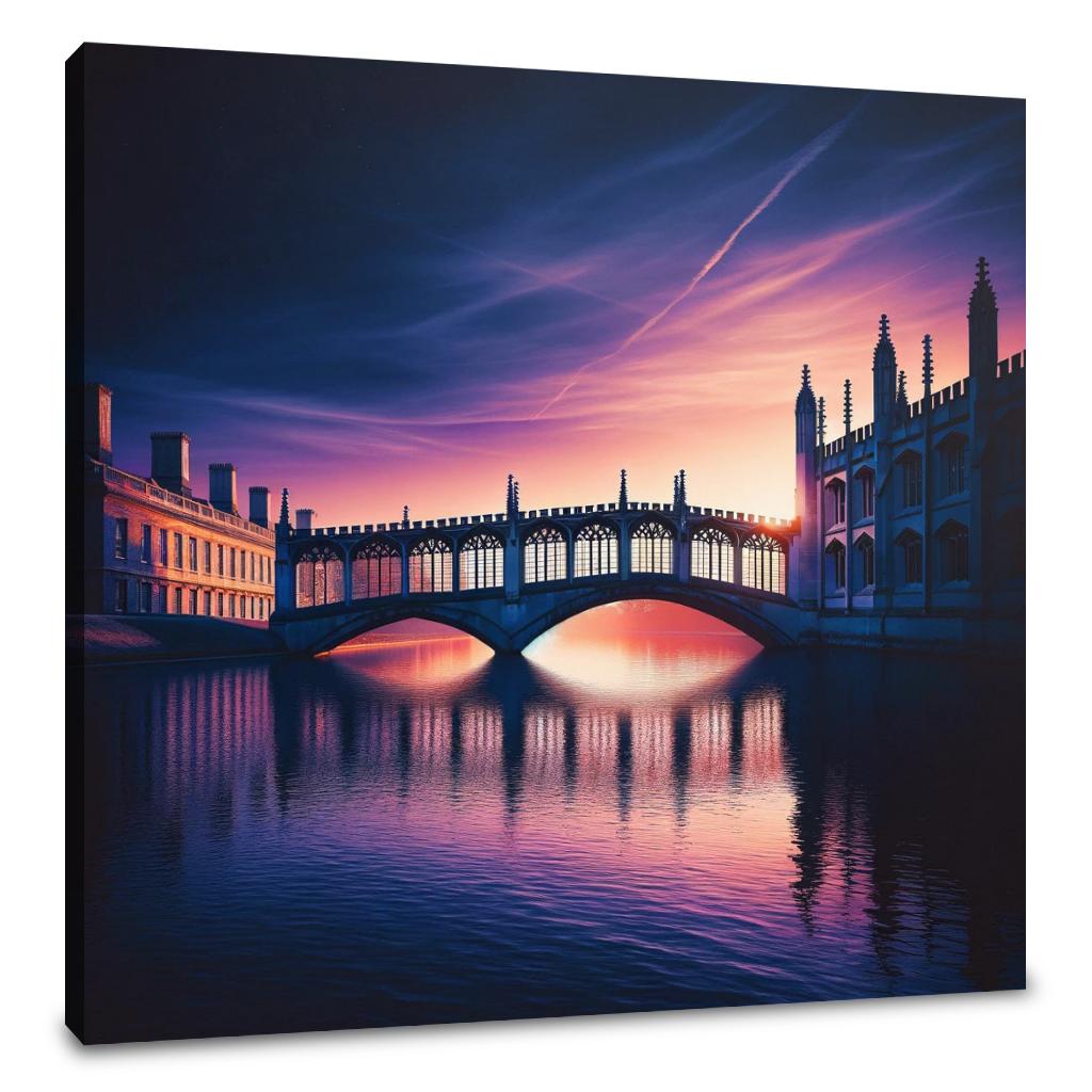 Cambridge Twilight Bridge Canvas