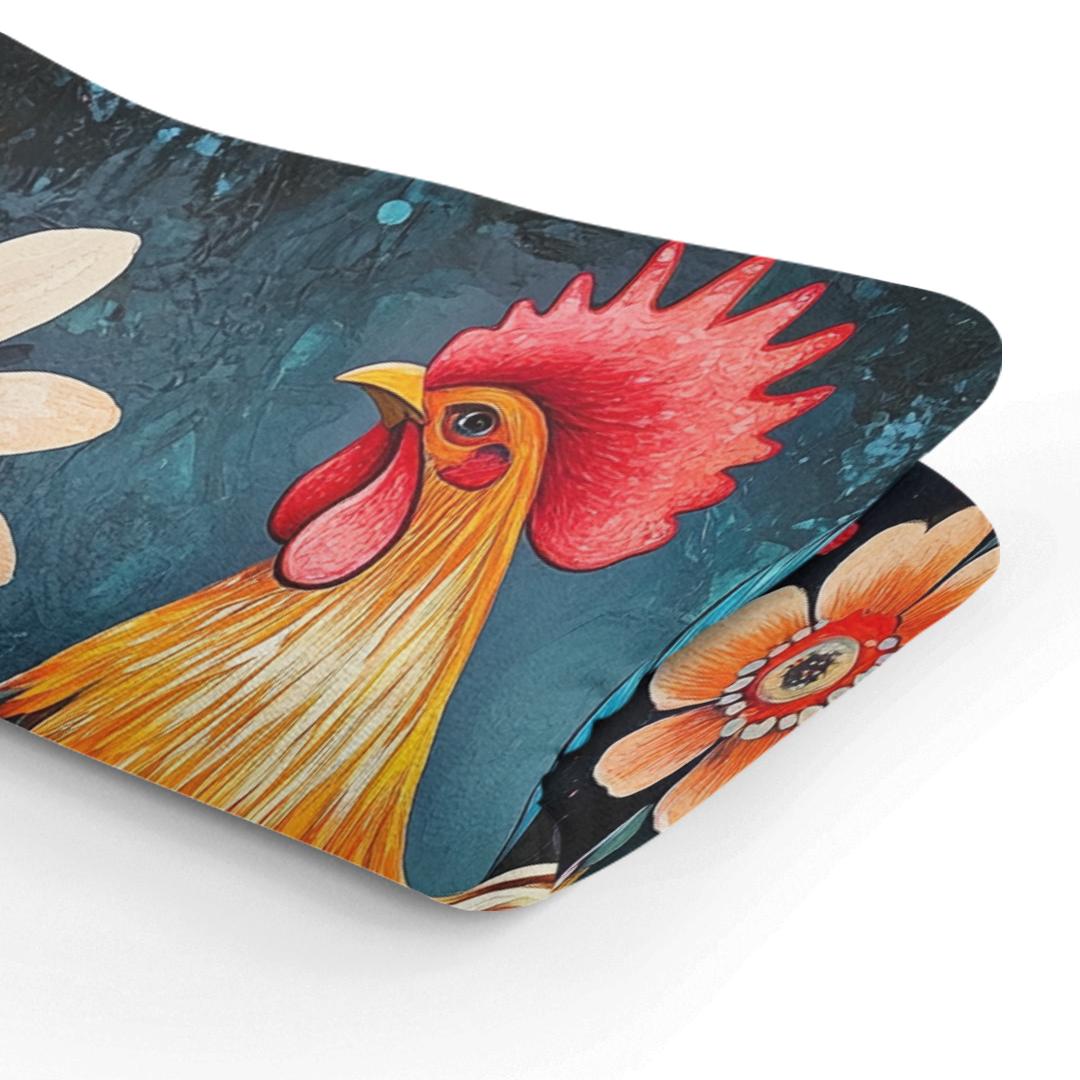 Rooster's Floral Blanket