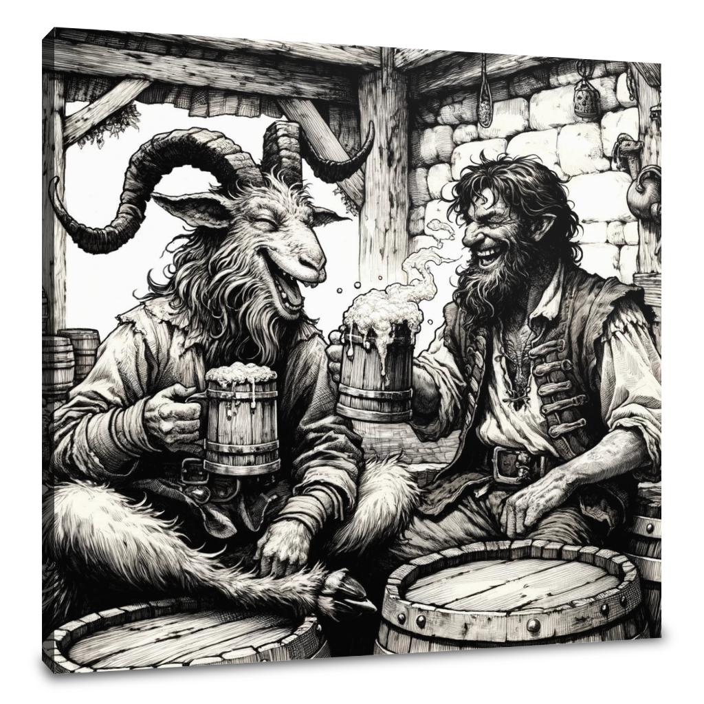 Woodland Tavern Comrades Canvas
