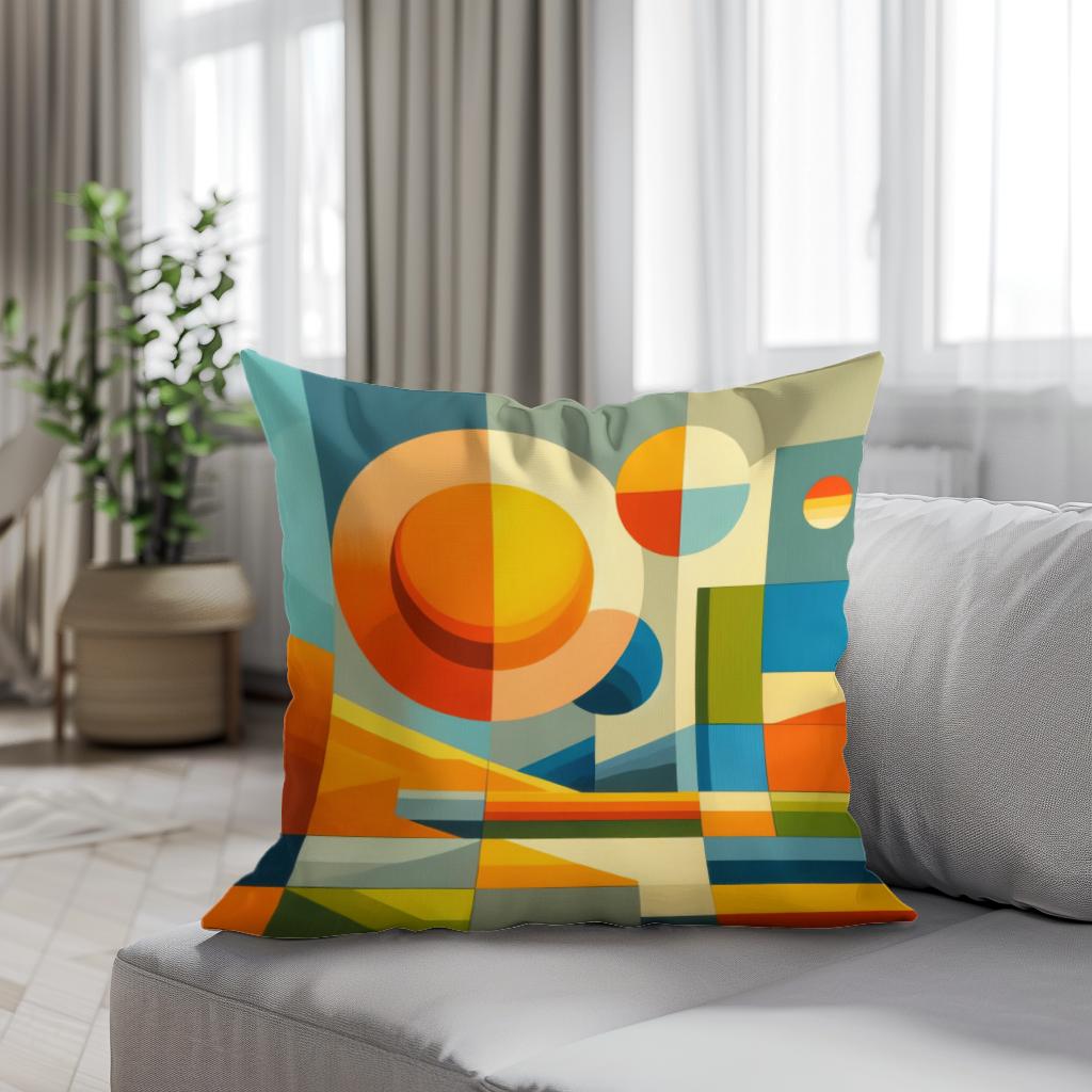 Geometric Nature Cotton Cushion