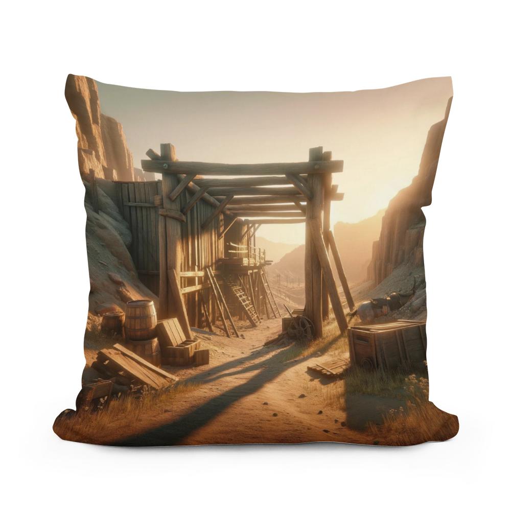 Desolate Gold Cotton Cushion