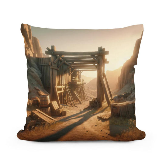 Desolate Gold Cotton Cushion