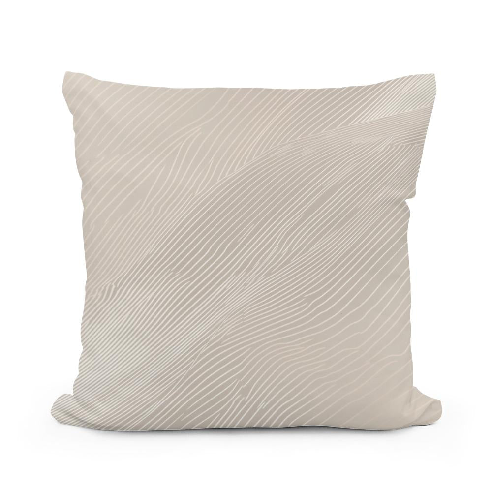 Light Taupe Micro Line Cotton Cushion