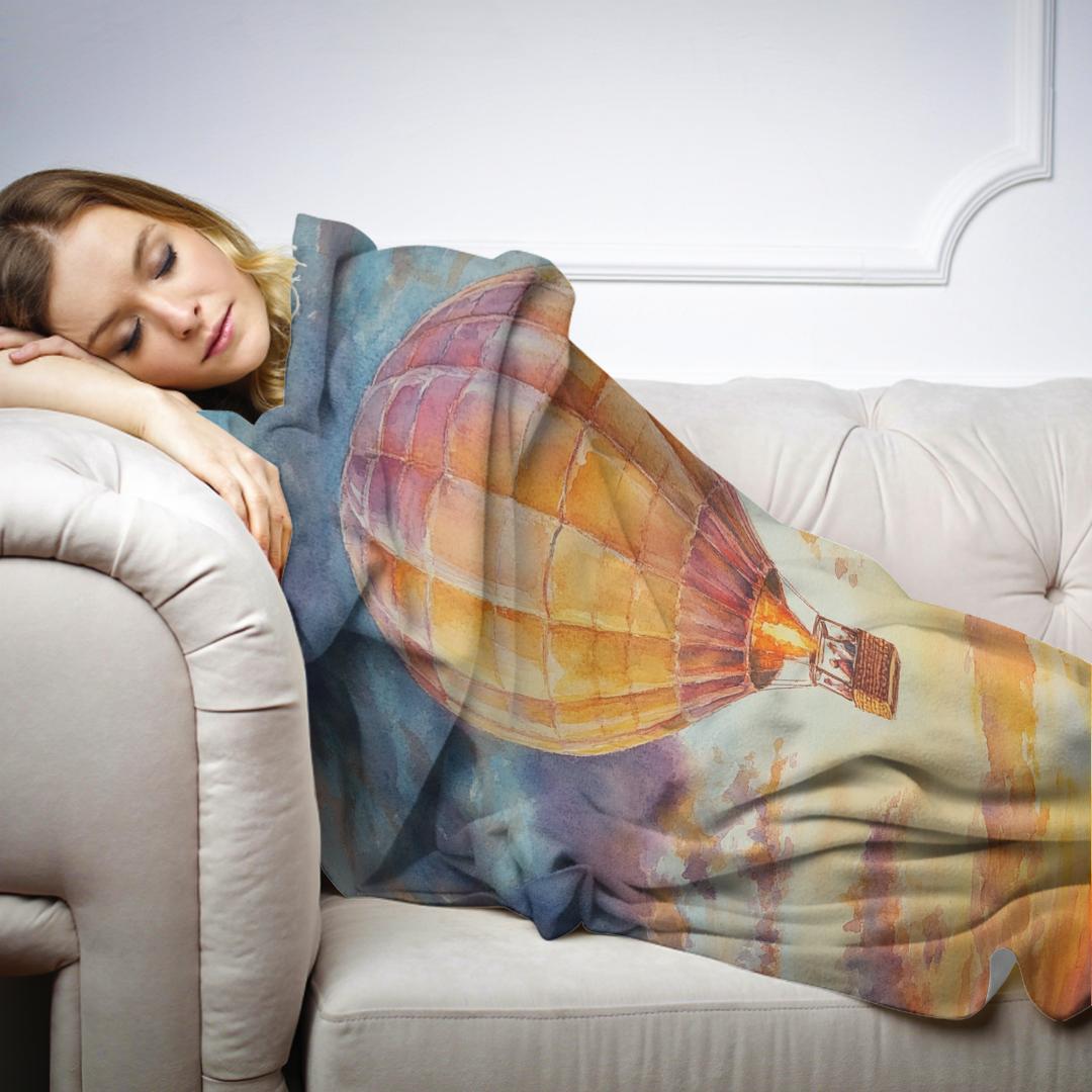 Nostalgic Sunset Balloon Blanket