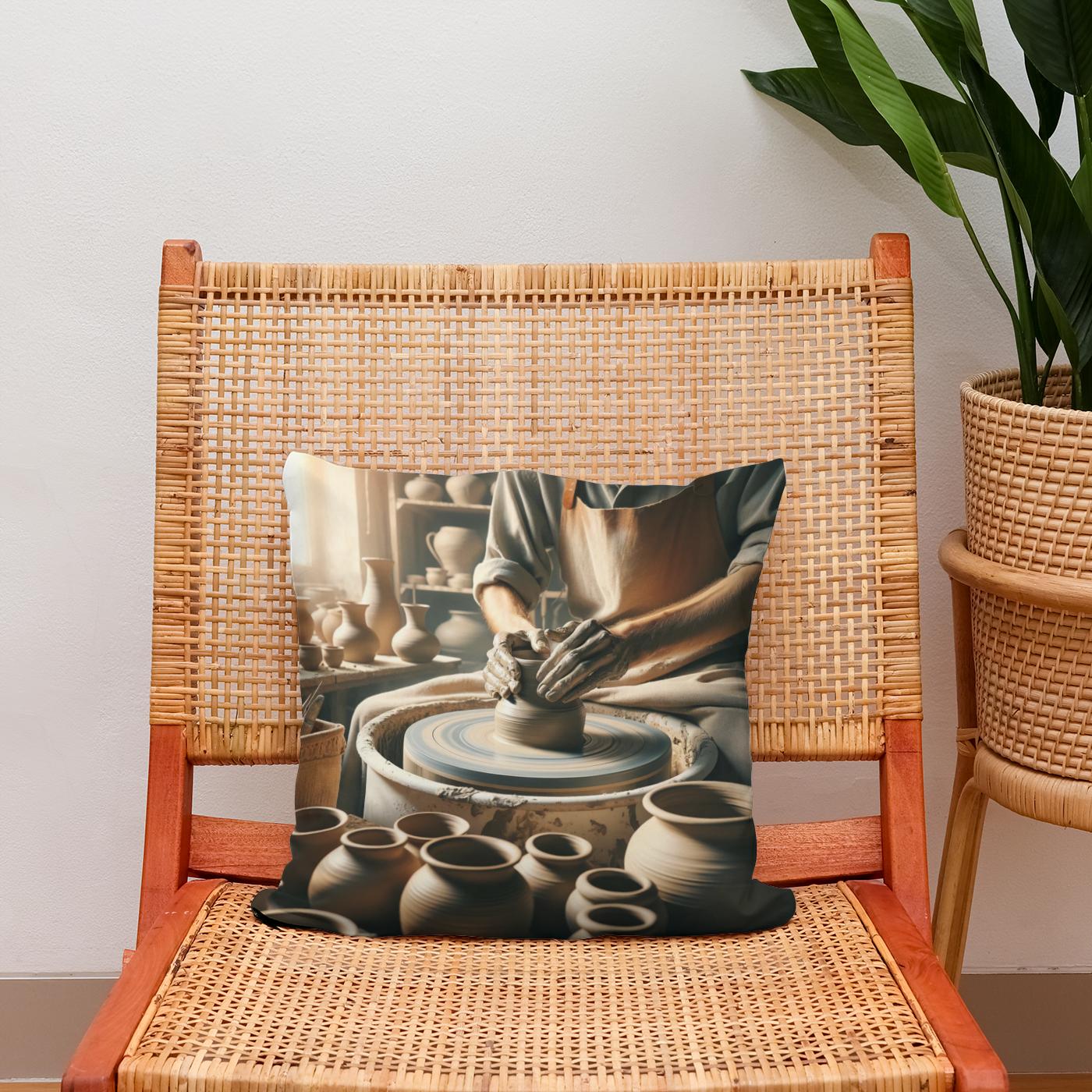 Earthen Hands Cotton Cushion